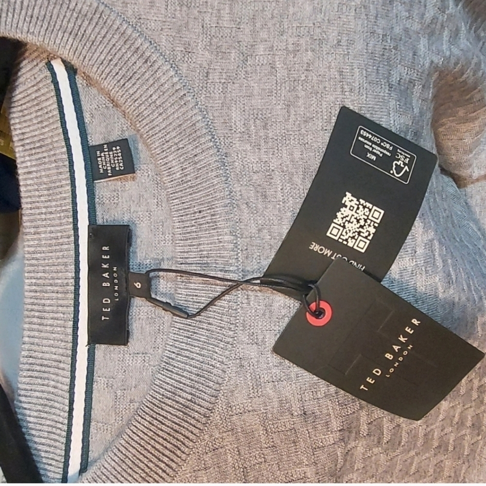 NWT Ted Baker London LOUNG Long Sleeve T Stitch Crew Neck Sweater